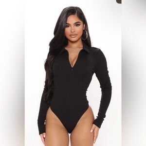 Fashion Nova Hustle and Grind Ribbed Bodysuit